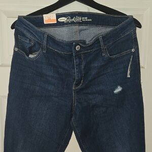 Old Navy Dark Blue High-Rise Rockstar Jeans